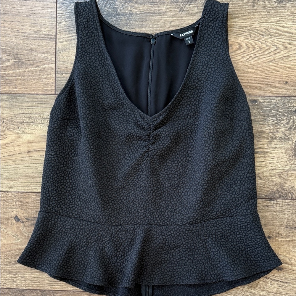 Express Black Textured Tank Top